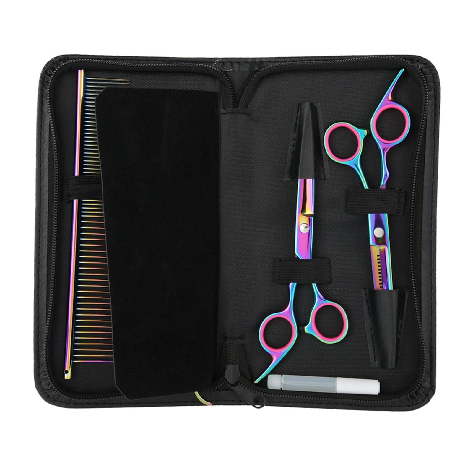 Professional Pet Dog Hair Cutting Thining Curved Scissors Grooming Hairdressing Shear