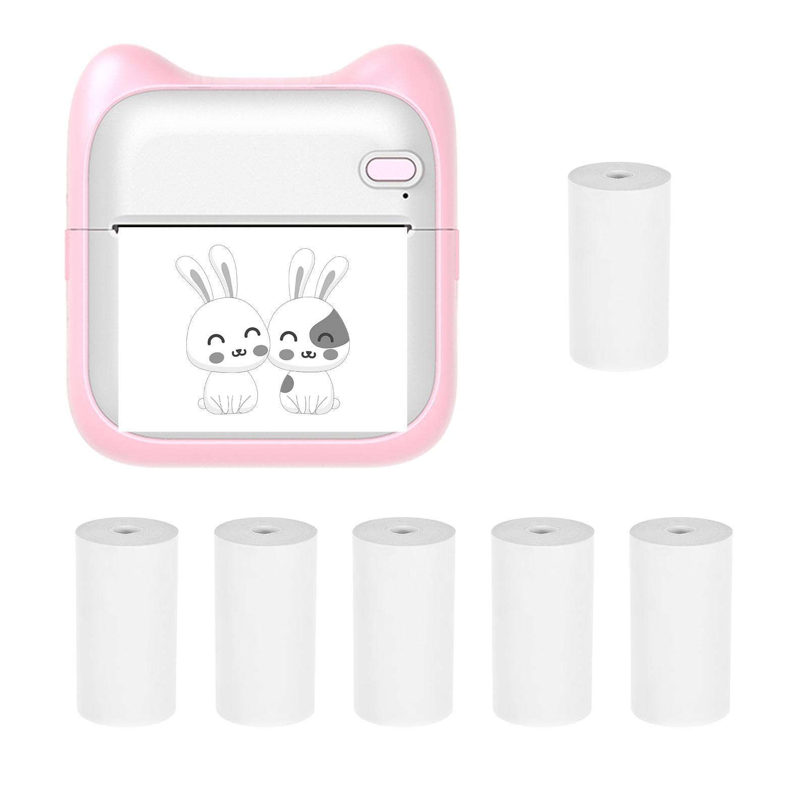 Mini Pocket Photo Printer Portable Thermal Printing Machine 190dpi Wireless BT Connection for P-1 pink