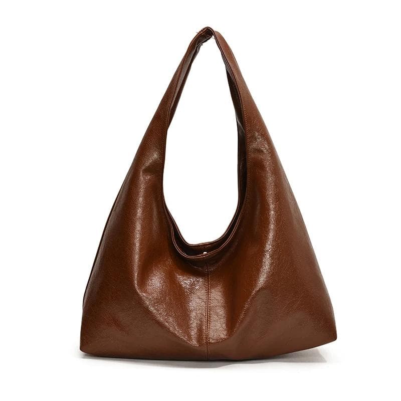 Large PU Leather Underarm Bags Lady Shoulder Bag for Women New Trend Handbags and Purses 41x26x12cm brown