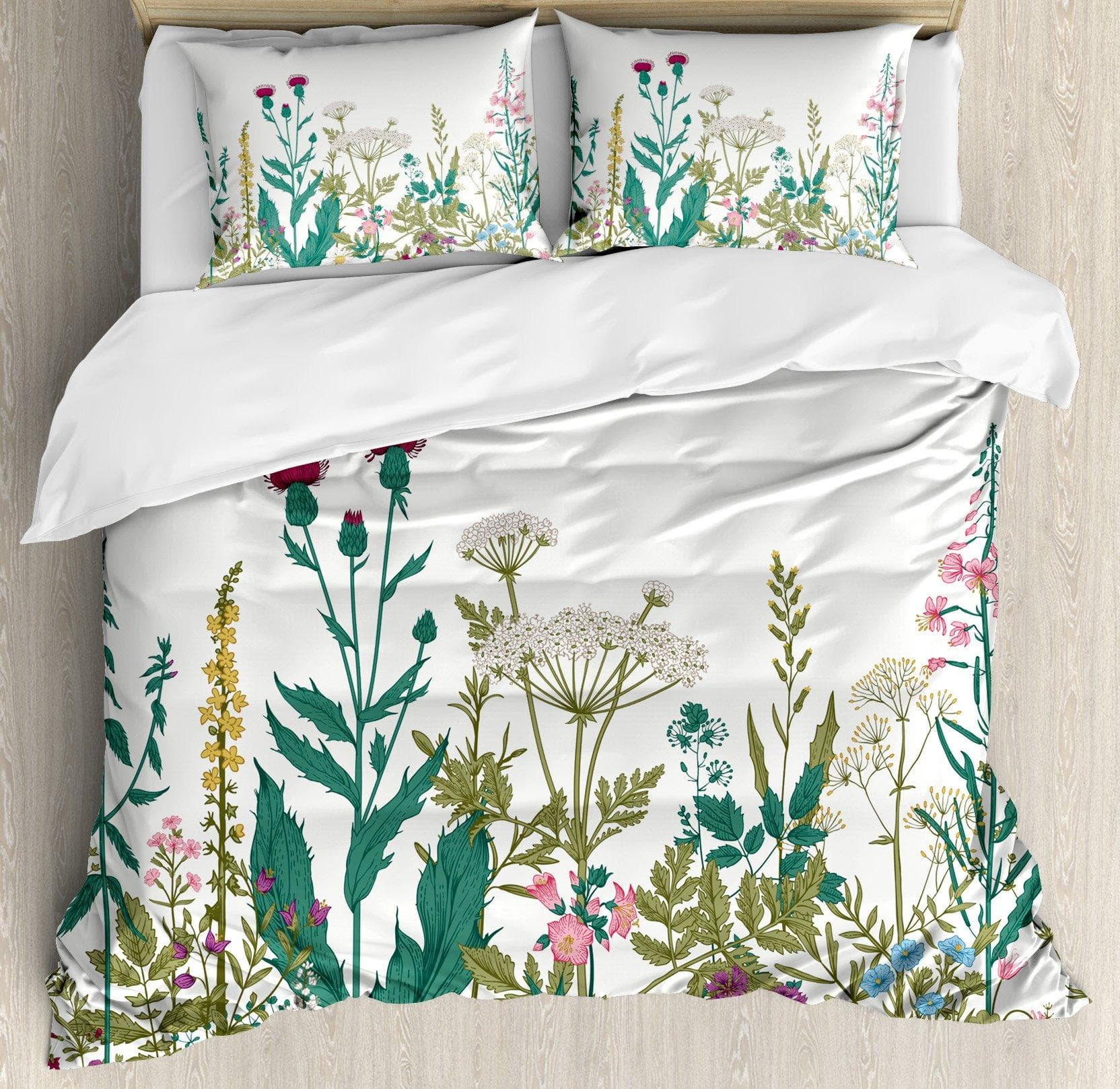 Lavender Duvet Cover Set, Daisies Color Decorative 3 Piece Bedding Set with 2 Pillow Shams, Full Queen King Size, for Kids Girls EU single(135x200cm)