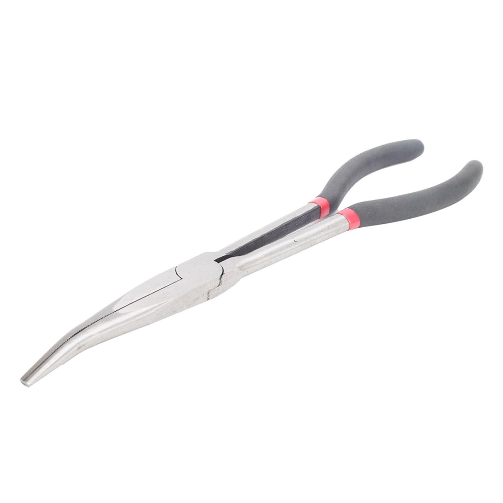 Extended Handle Pliers 25 Degree Elbow Extension Clamp Hand Tool Industrial Hardware 11in 280mm