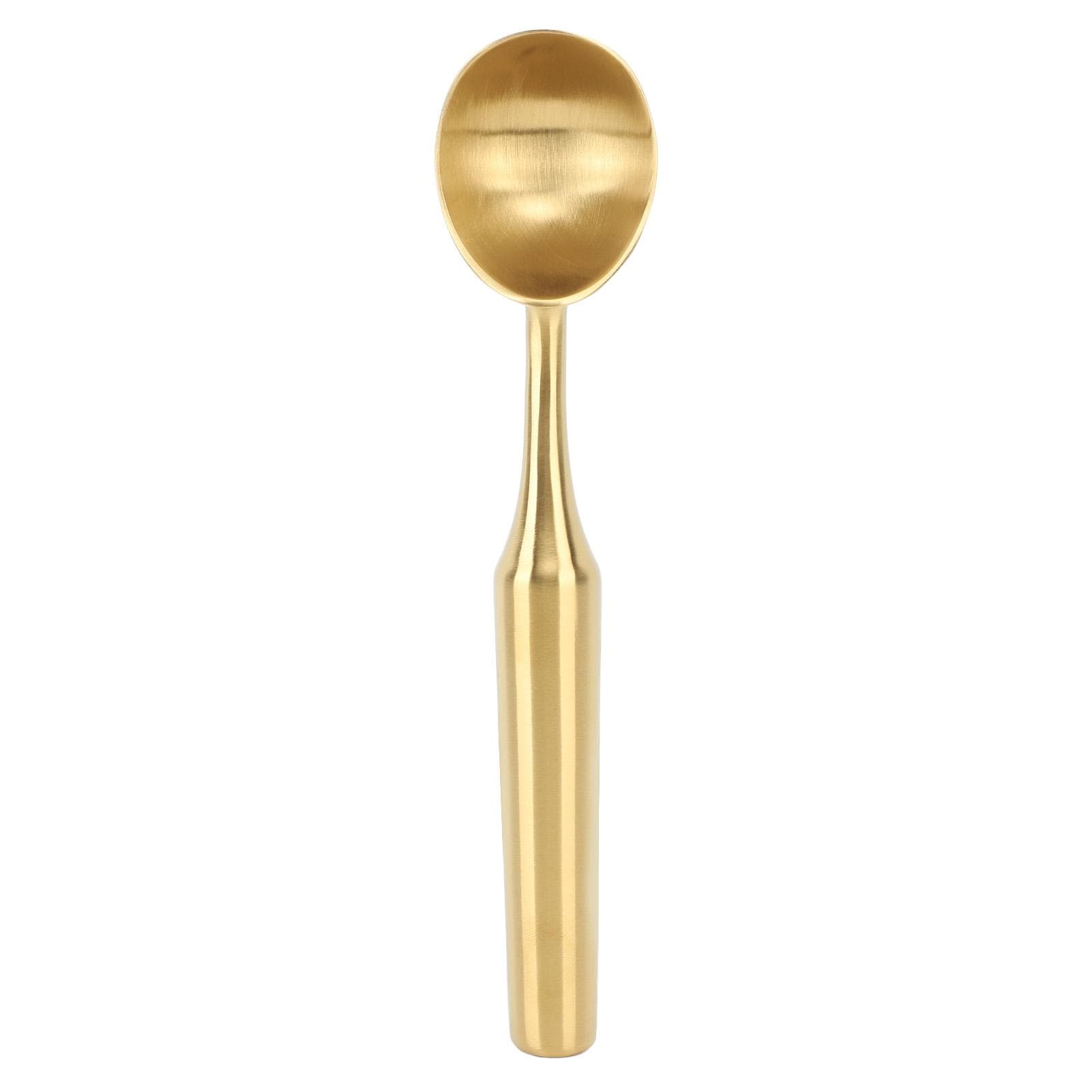 304 Stainless Steel Ice Cream Scoop Long Handle Fruit Ice Cream Ball Spoon Melon Baller Rose Gold L gold