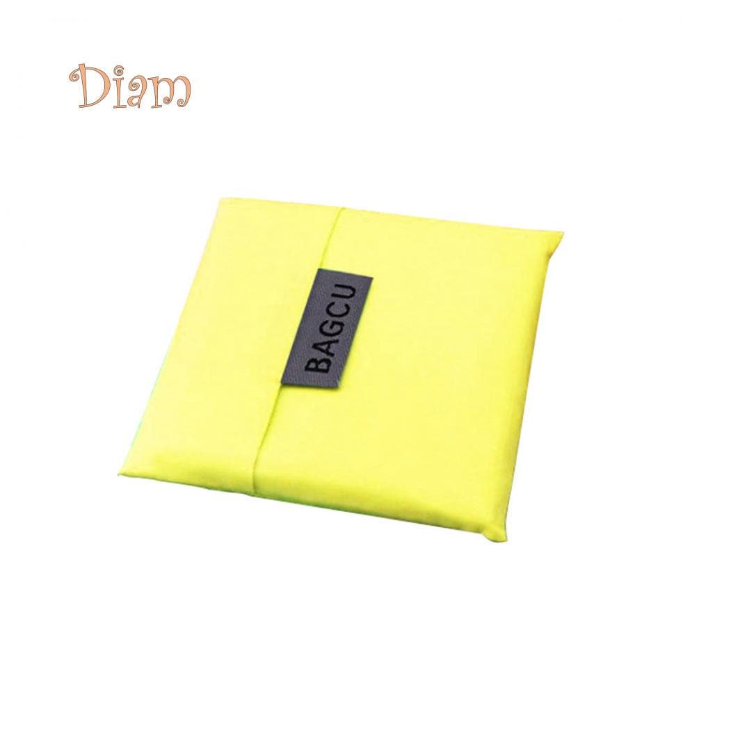 CO&LO Portable Folding Shopping Bag Large Capacity Tote Reusable Square Handle Handbag One Size yellow