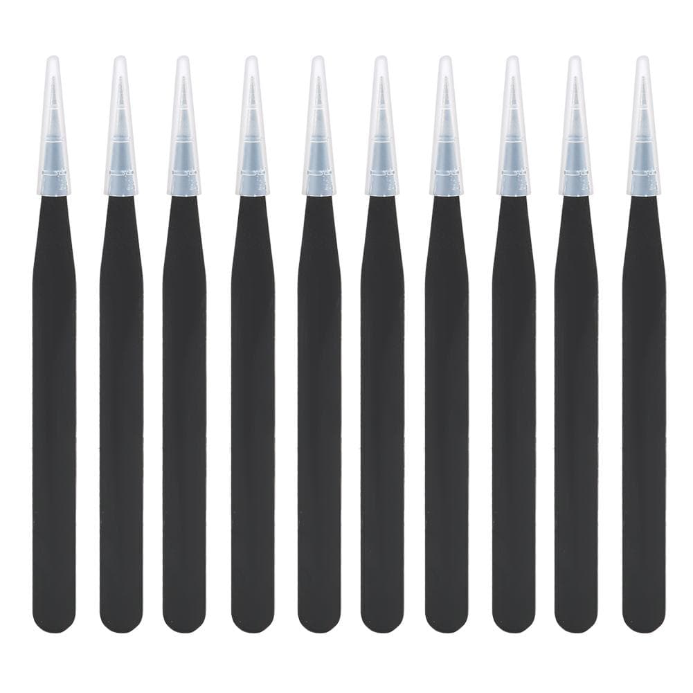 10Pcs Set Stainless Steel Anti Static High Precision Tweezers Home Repairing Tool