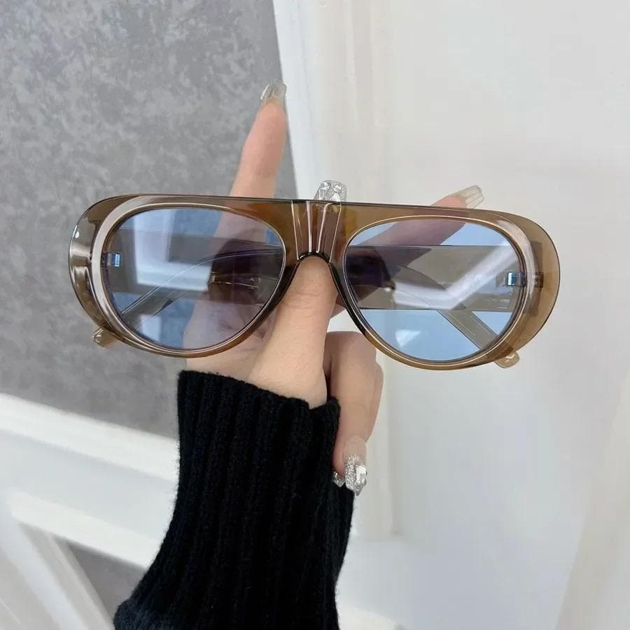 Designer Brand Square Sunglasses Women Men Colorful Big Frame Round Sun Glasses Female Mirror Colors Cool Fashion Other