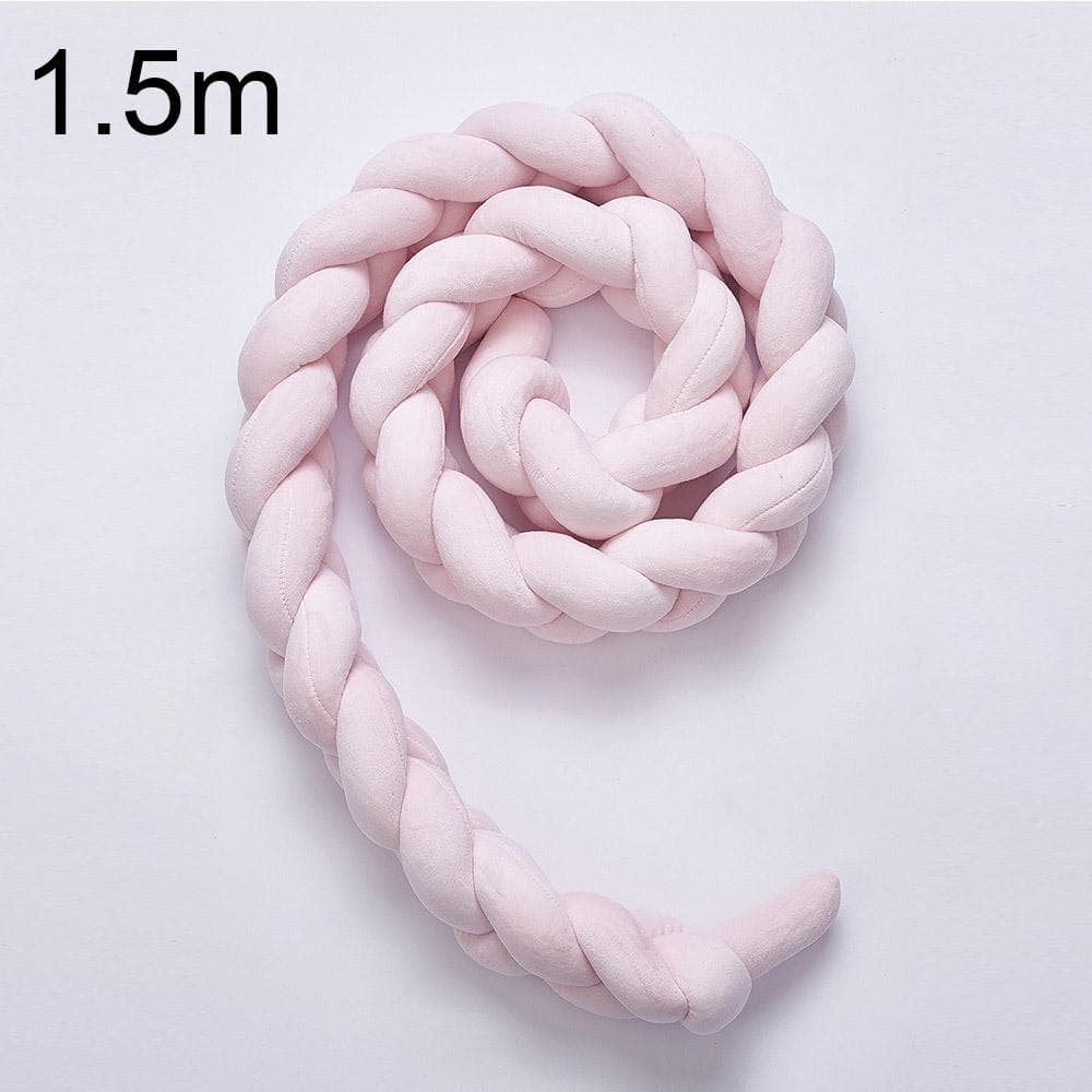 Baby Bed Bumper Crib Pad Protection Weaving Plush Baby Bedding Accessory Infant Room Decoration F150
