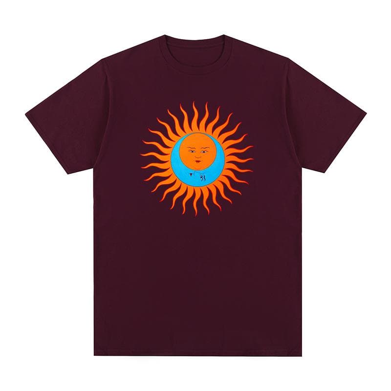 King Crimson Larks Tongues In Aspic T-shirt Cotton Men T Shirt New TEE TSHIRT Womens Tops L burgundy