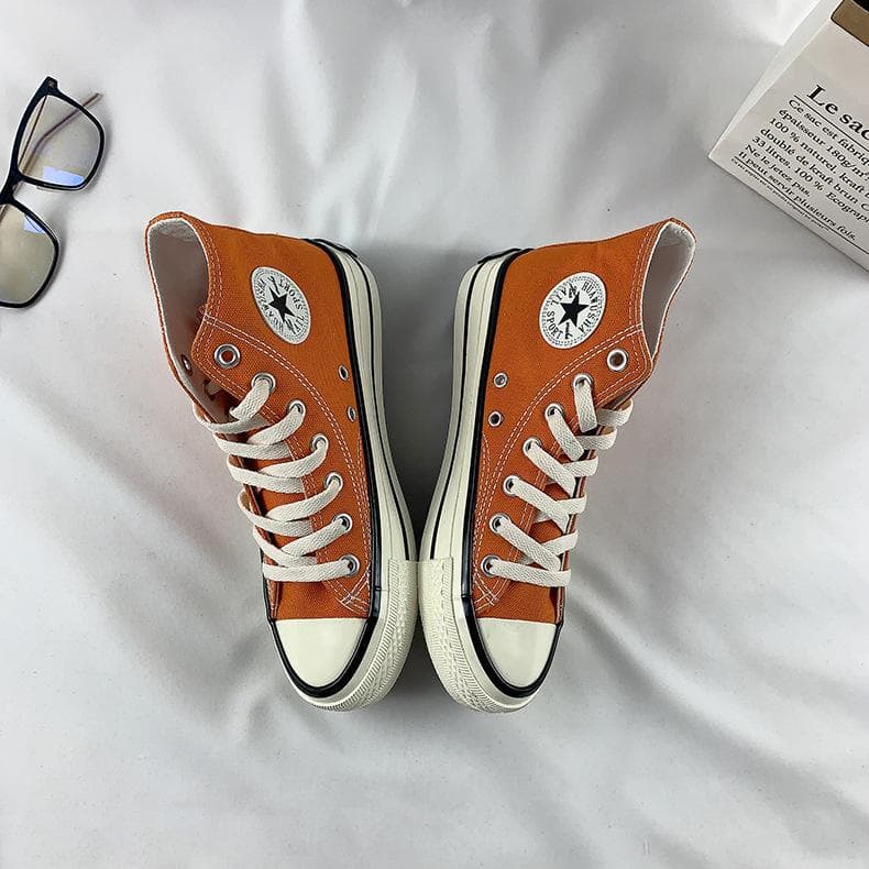 High-top Canvas Shoes Women's Spring and Autumn New Student Retro All-match Sneakers 37