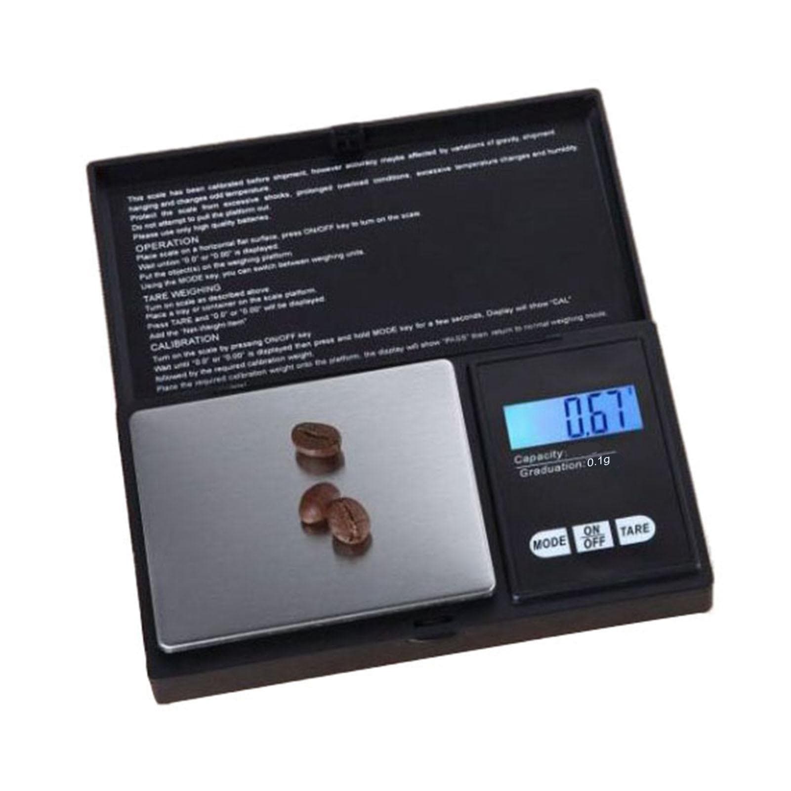 Kitchen Scale 500G Capacity 0.1g Accuracy Digital Display Measuring Tool for Food Tea
