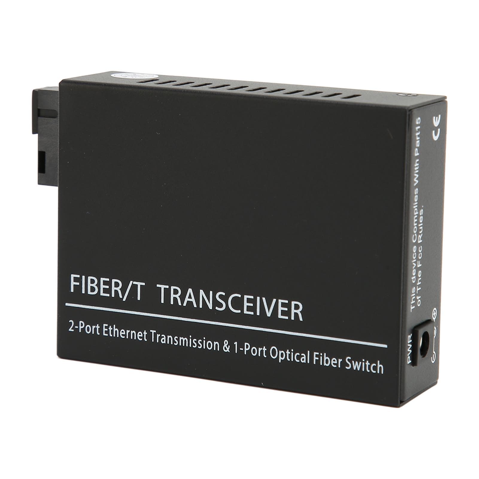 Fiber Transceiver Tx1310nm Rx1550nm Single Fiber Single Mode Up To 25km Fiber Ethernet Media US Plug