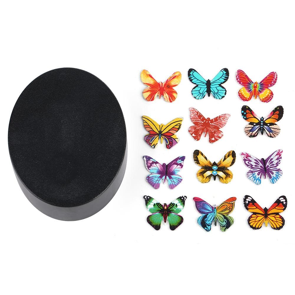 Personality Magnetic Circle Color Fish Dolphin Butterfly Desktop Decoration(Butterfly)