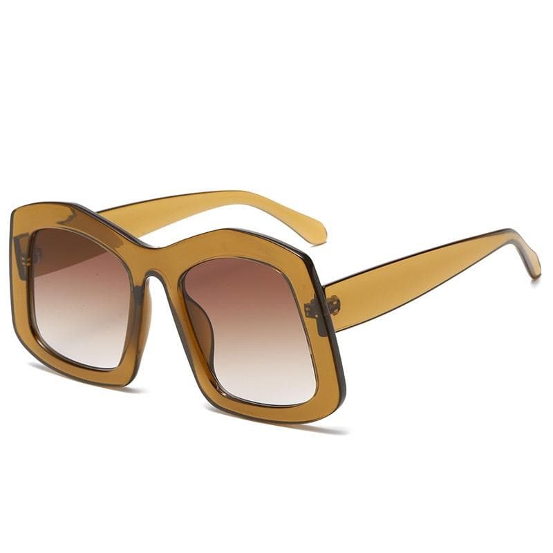 New Oversize Square Sunglasses Women Men Vintage Big Frame UV400 Shades Fashion Sun Glasses Eyewear as picture