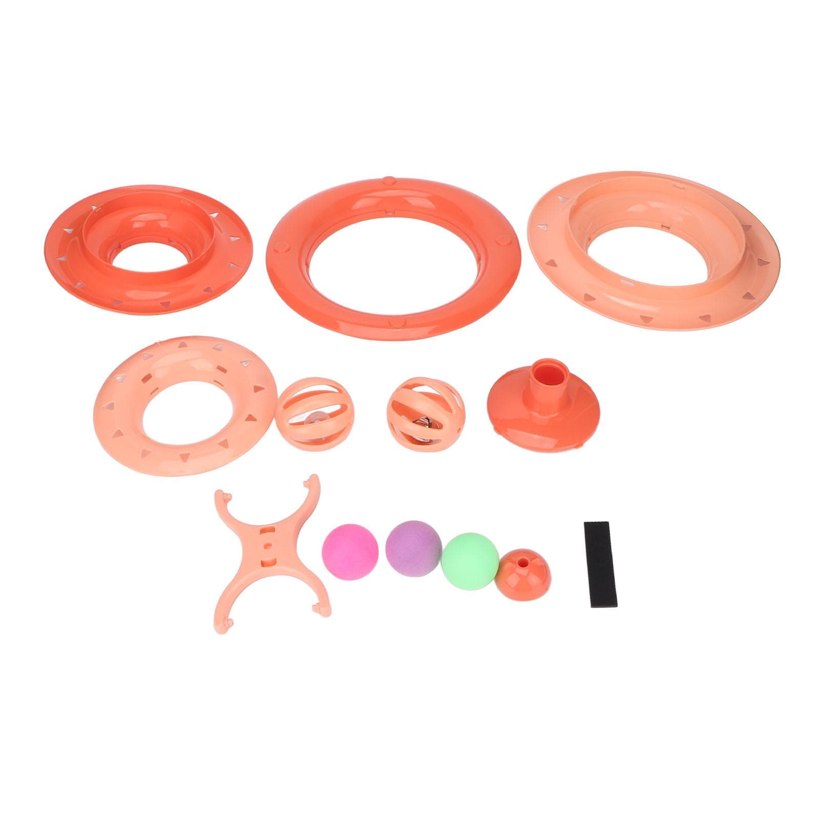 Cat Turntable Ball Multipurpose Fun Puzzle 4 Levels Cat Toy Roller for Cat Hunting Chasing Exercise orange