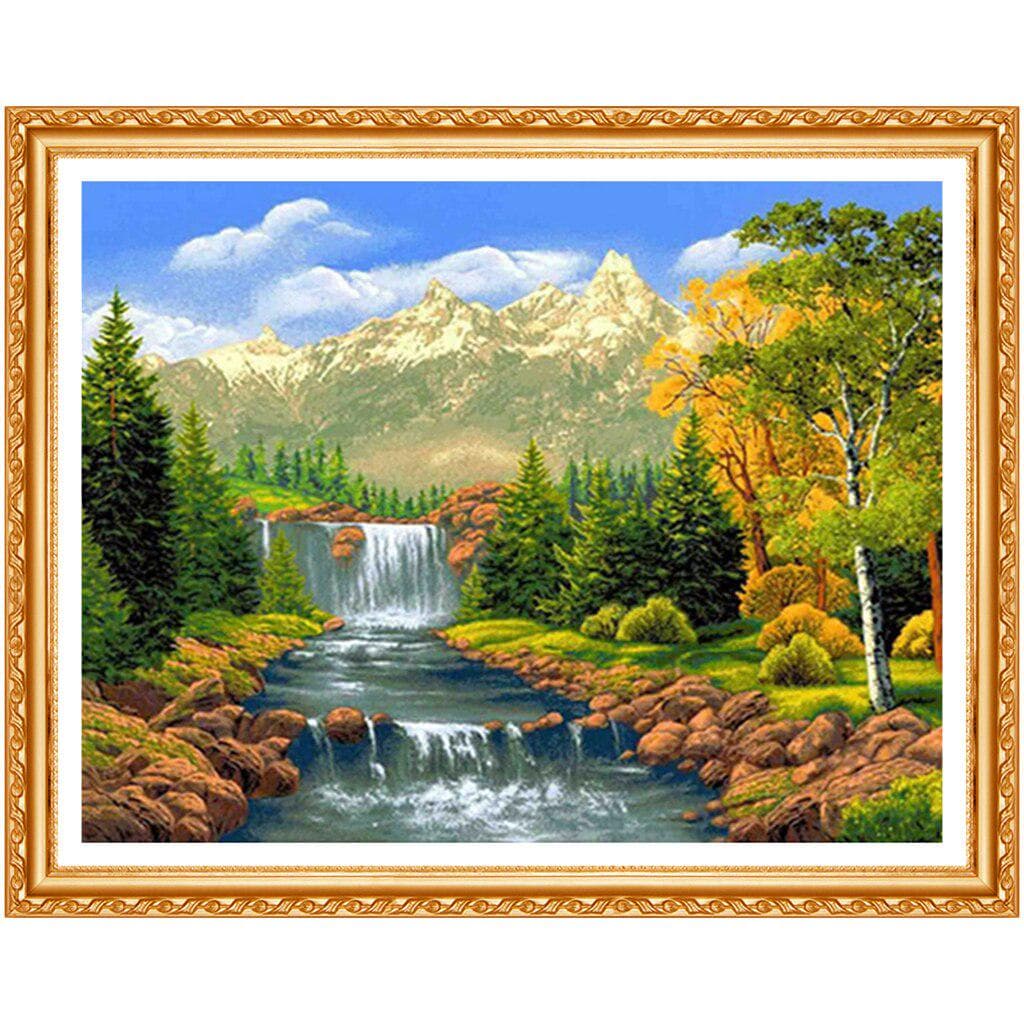 5D Diamond Embroidery Landscape Waterfall DIY Diamond Painting Diamond Crafts Gifts 20X30CM