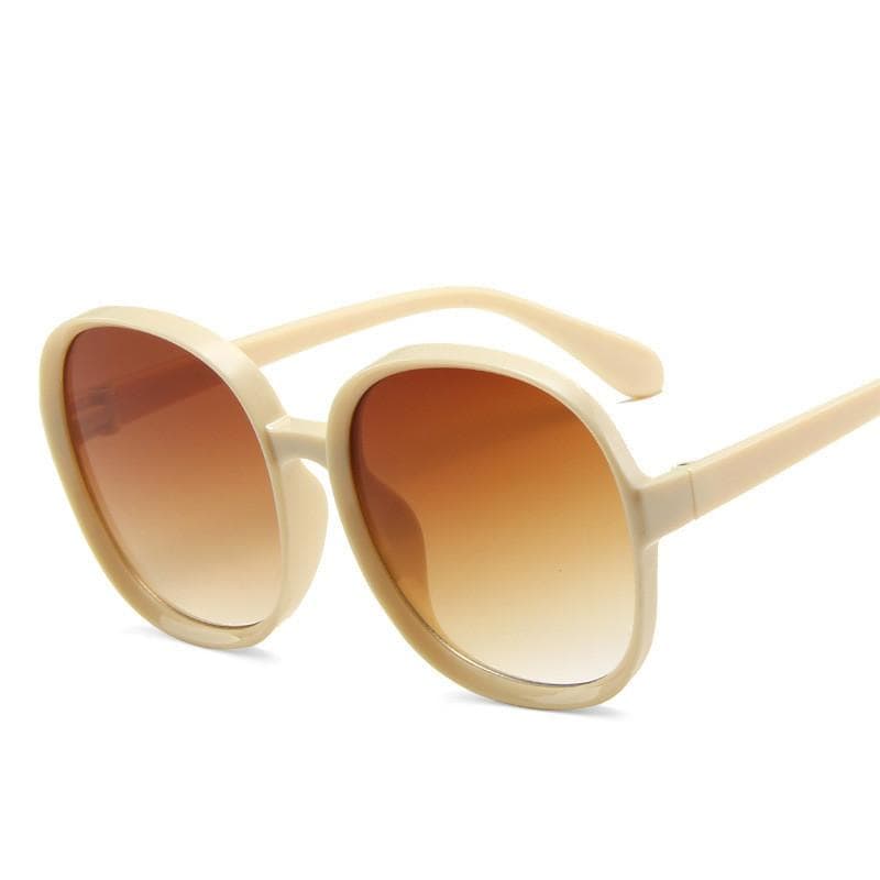 Classic Big Frame Luxury Women Sunglasses Designer Fashion Plastic Vintage Round Gradient UV400 Eyewear
