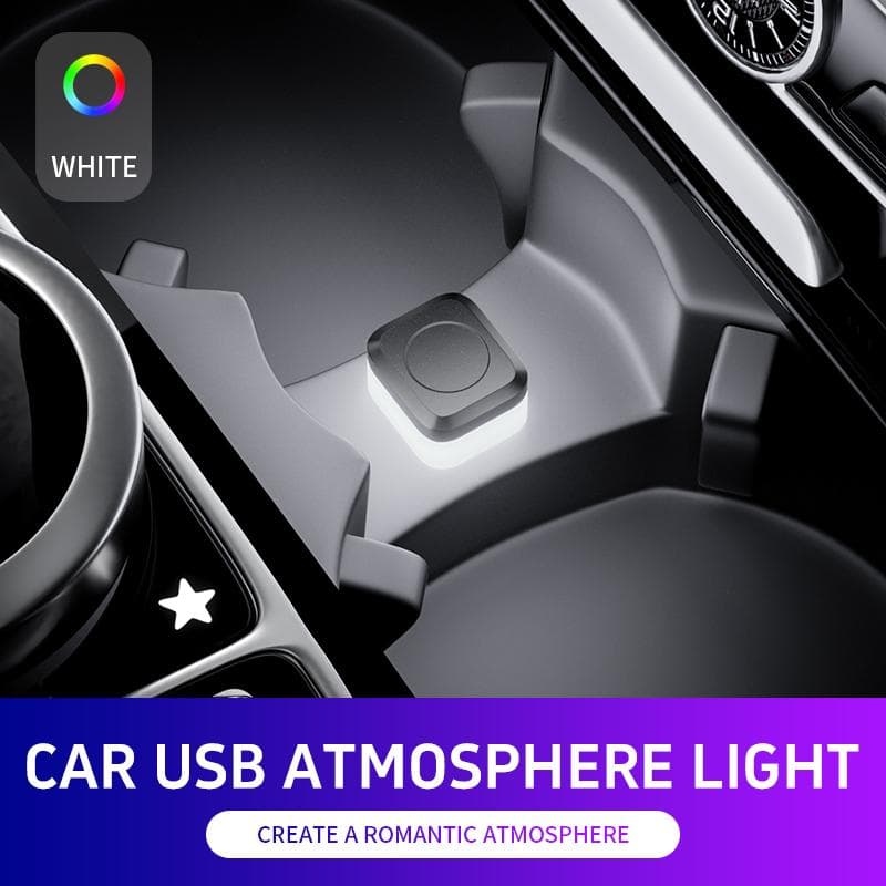 New USB Car Interior Ambient Atmosphere Light LED Signal Lights Universal Auto Reading Lamp Decorations Car Interior Accessories white
