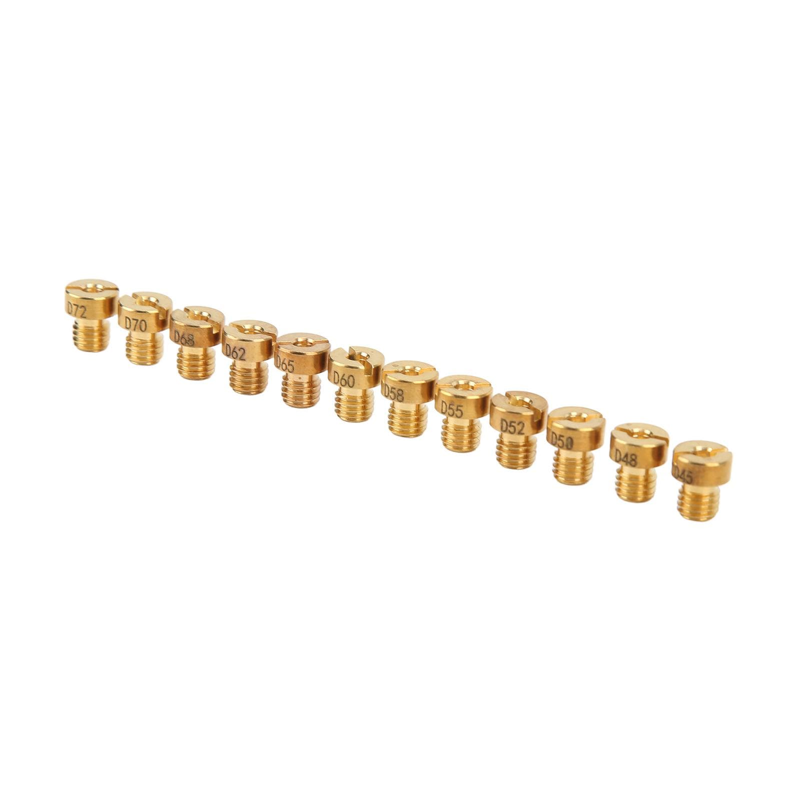 12Pcs Carburetor Main Jets Metal Carburetor Main Nozzle for Dellorto PHBG SHA SHB SHBC