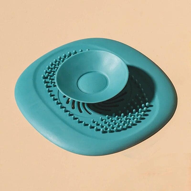 Silicone Kitchen Sink Plug Shower Filter Drain Cover Stopper Hair Catcher Sink Strainer Drainer Floor Drain Bathroom Accessories green