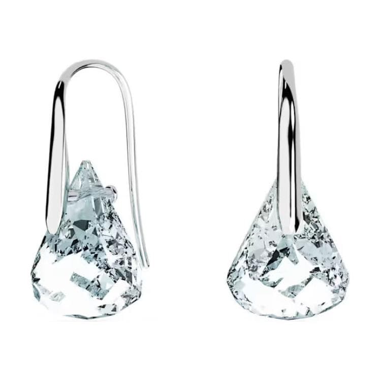 Swarovski Lunar Water Drop Pendant Design Rhodium Plated Earrings Women earrings Blue 5717560 Box (Random Color)
