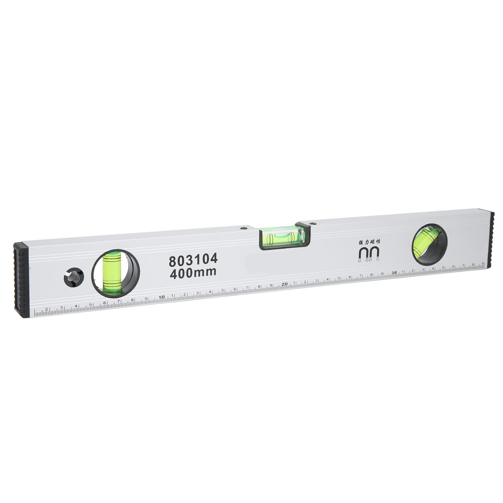 Spirit Level Aluminum Alloy Magnetic MultiFunction Measuring Ruler Levelling Instrument(400mm )