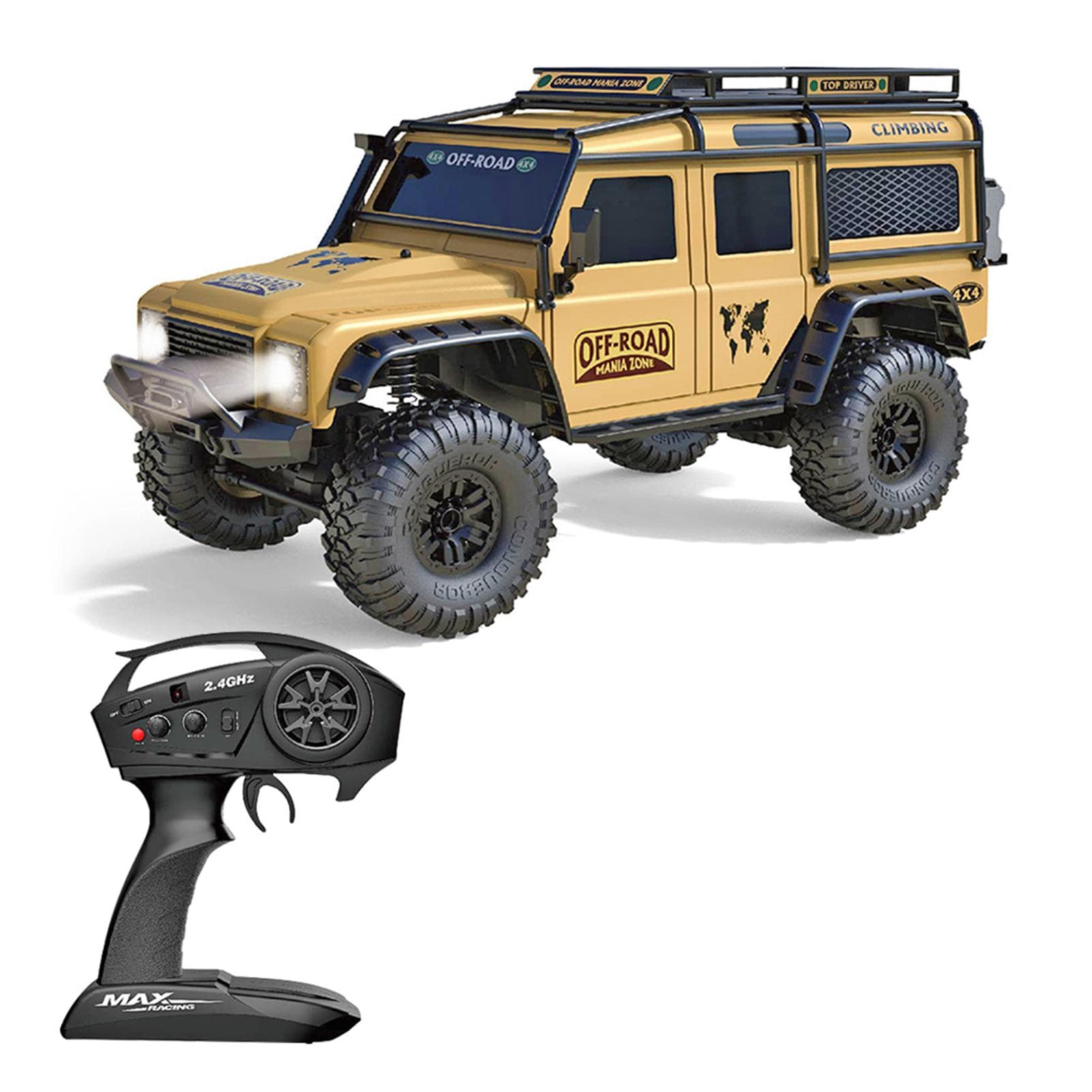RC Off-Road Truck RC Car Remote Control Car Full Proportional 1/10 2.4GHz 4WD 15km/h Climbing Car type 1