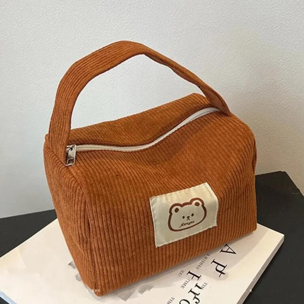 Cosmetic Bags for Women Plush Cute Handbag Summer Soft Comfortable Large Capacity Trendy Handbag for Women With Handle brown