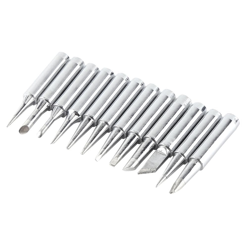 12Pcs   free Replacement Soldering Solder Iron Tips Station Tool Kit