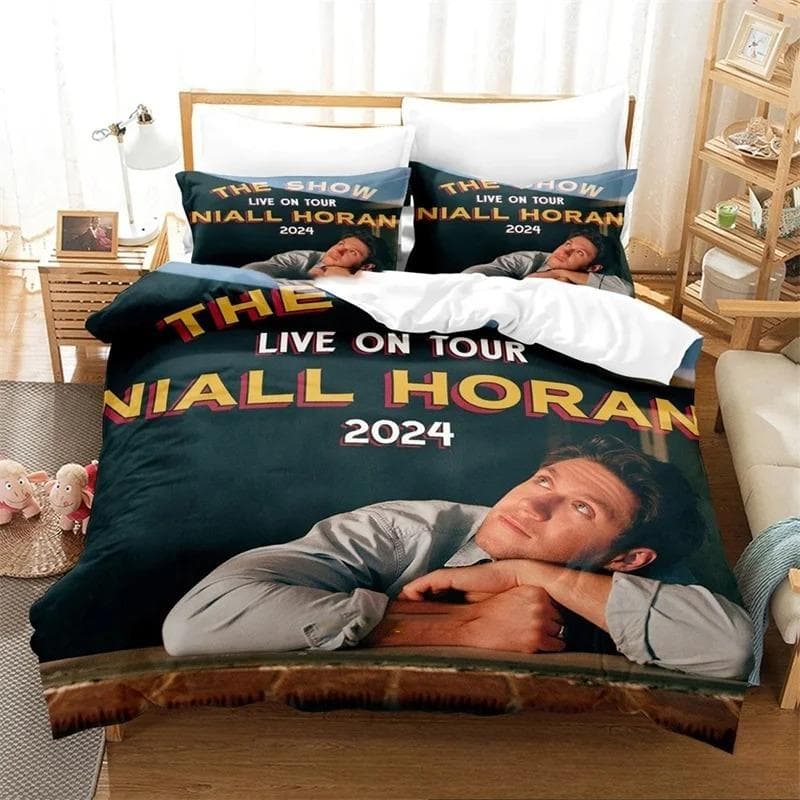 3D Print Niall Horan Bedding Set,Duvet Cover Comforter Bed Set Quilt Cover Pillowcase,King Queen Twin Size Boys Girls Adults 70x133cm 2pcs
