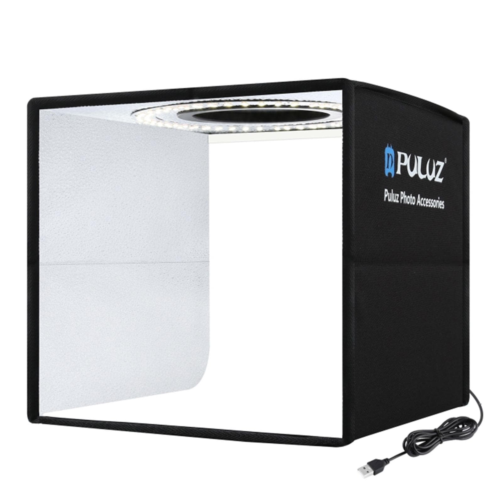 PULUZ Soft Box Set Portable Folding Photo Lighting Modifier Photography Tent Box with 12 Colors black