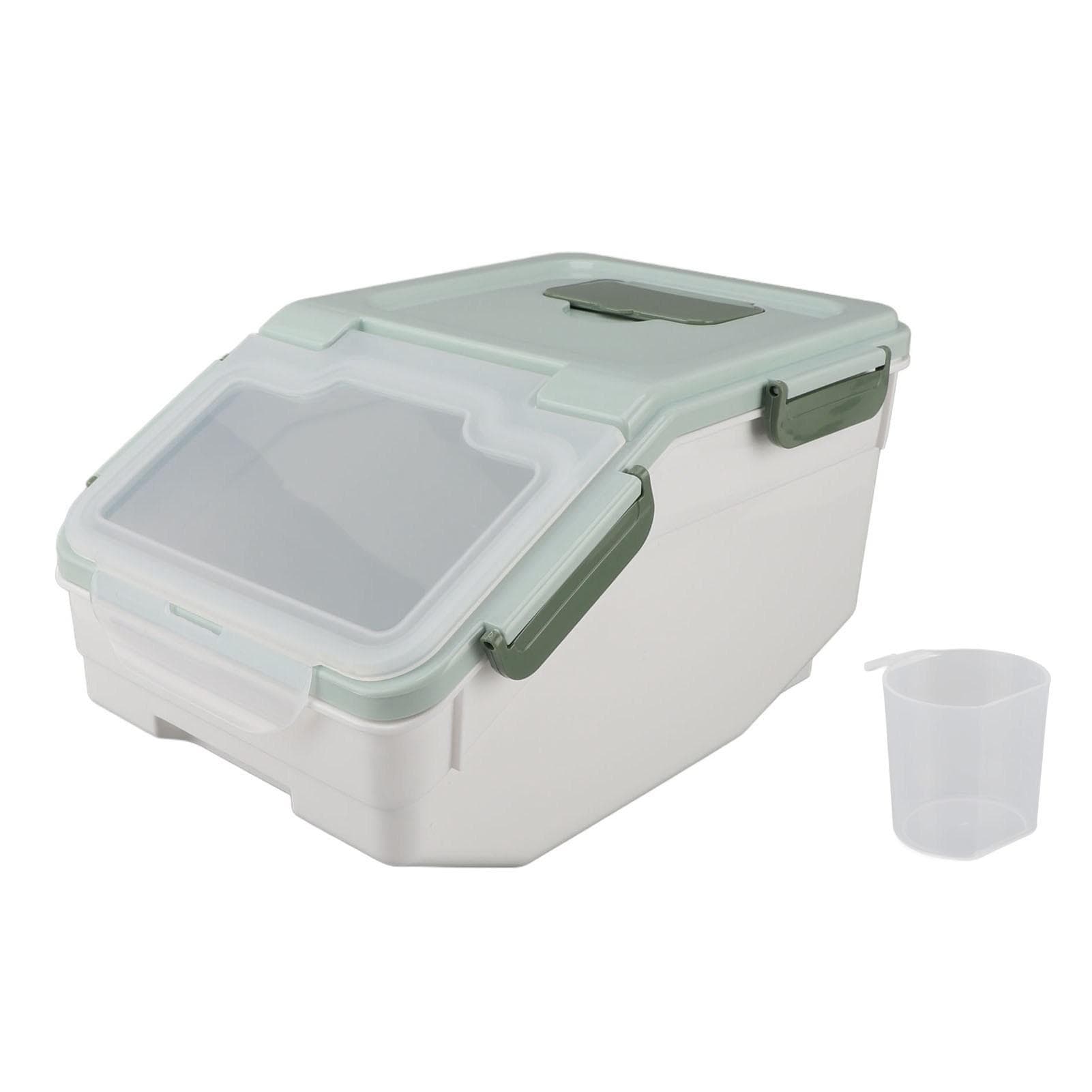 Airtight Rice Container Thickened Rice Storage Bin with Easy Open Lid for Kitchen Grain Flour 10kg / 22lb