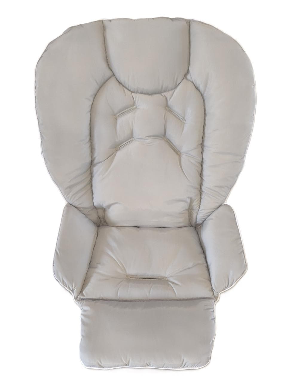Сhicco Polly highchair waterproof cover, solid color, water-repellent highchair insert light gray