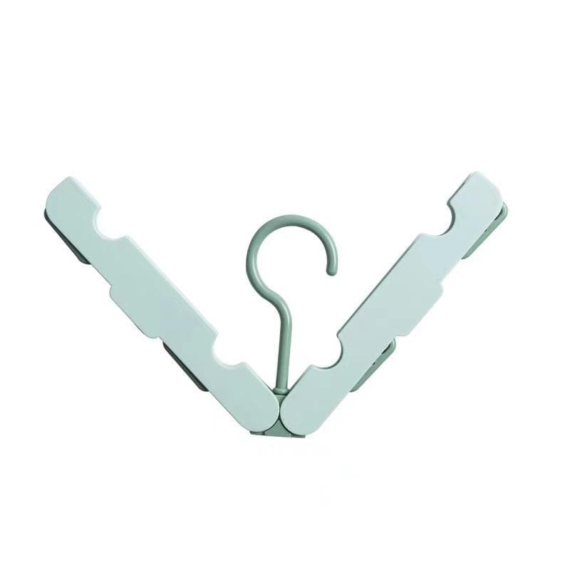 Travel Folding Hanger Portable Mini Hangers Drying Rack For Outdoor Non-Slip Easy Storage Space Saving Storage Organizer light green
