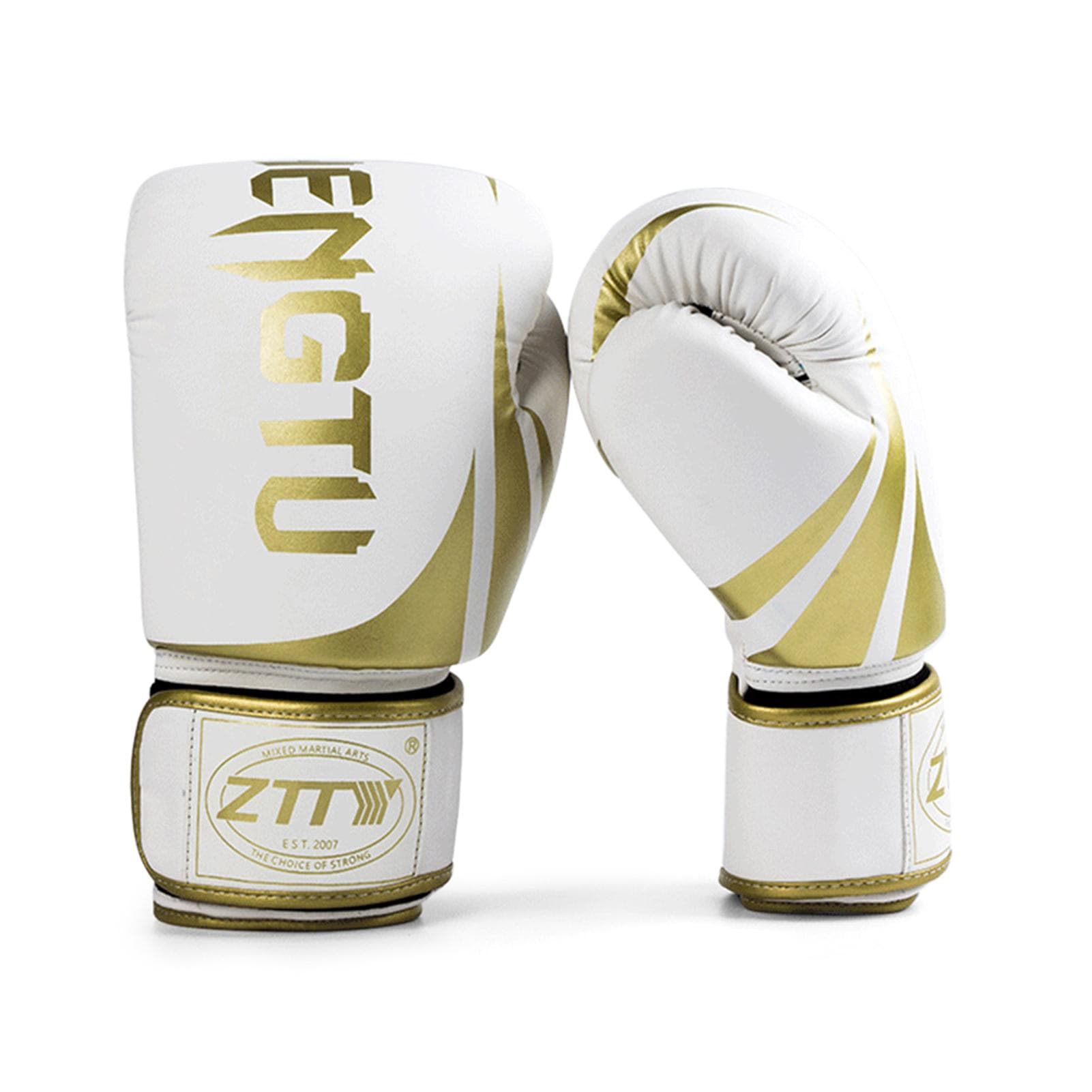 Boxing Gloves Boxing Training Gloves for Men & Women Kickboxing Gloves Sparring Gloves Heavy Bag 12oz white/gold