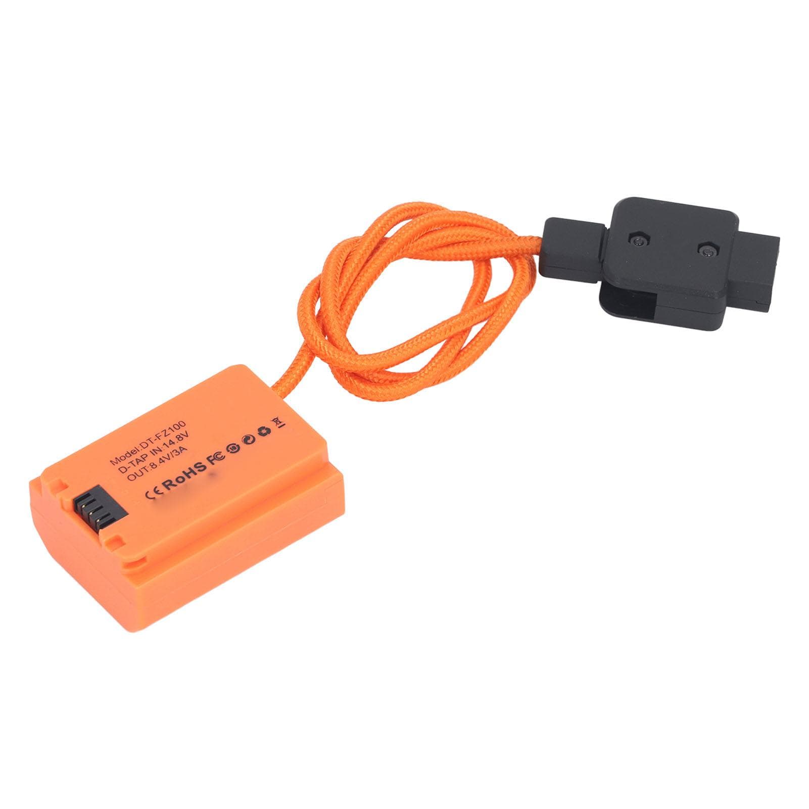 D Tap to NP FZ100 Dummy Battery DC Coupler with Braided Wire Fully Decoded for A9 A9II A9R A9S A7