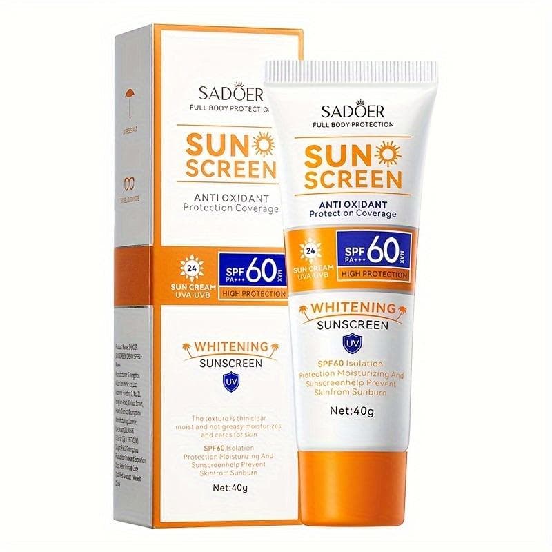 SPF 60 Sunscreen Long-lasting Sun Protection Travel and Outdoor Summer Sun Protection Dry Touch and Isolation From Ultraviolet Rays