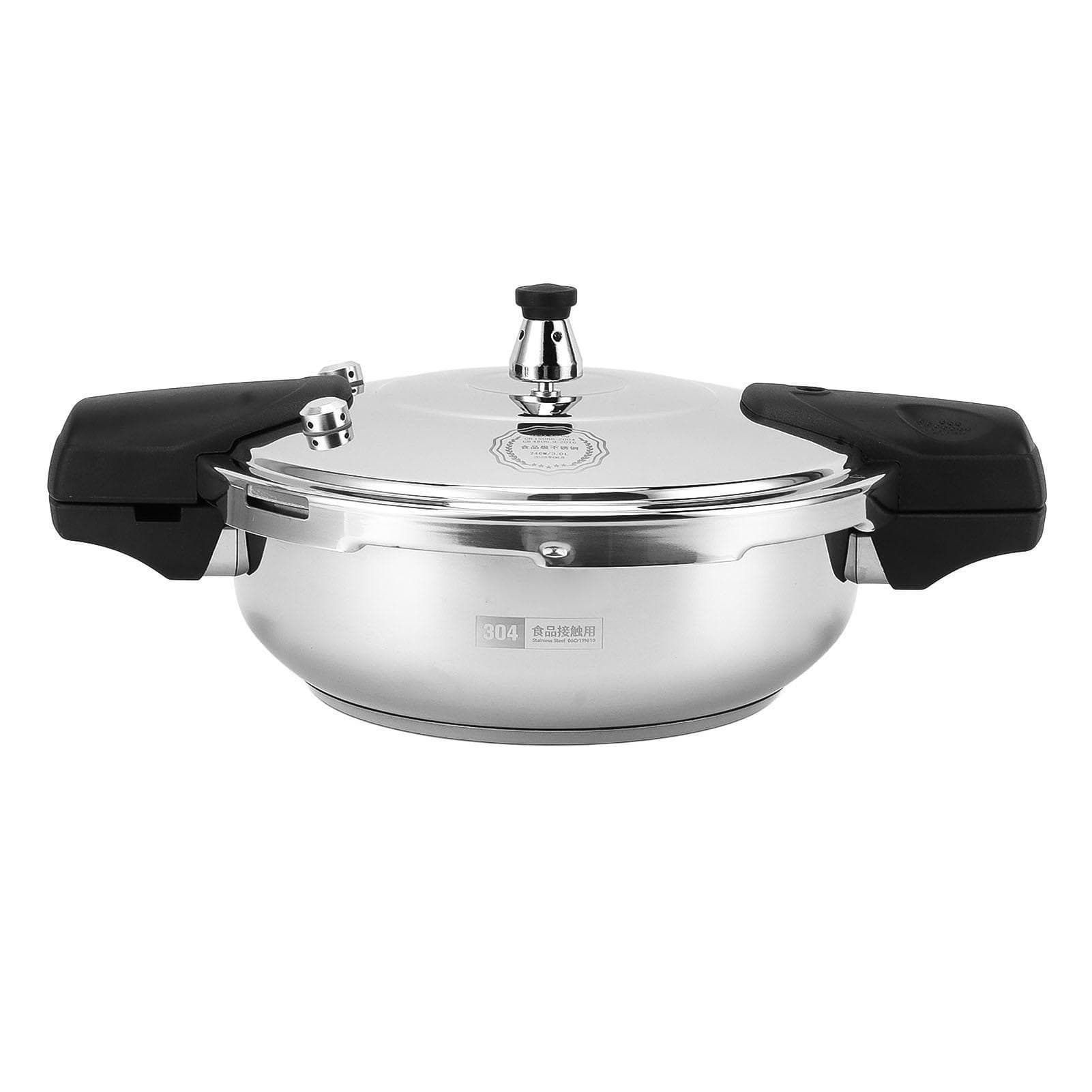 pressure Cooker with Safety Valve 80KPA Rapid Heat Conduction Stainless Steel Pressure Cooker for 24cm / 9.4in