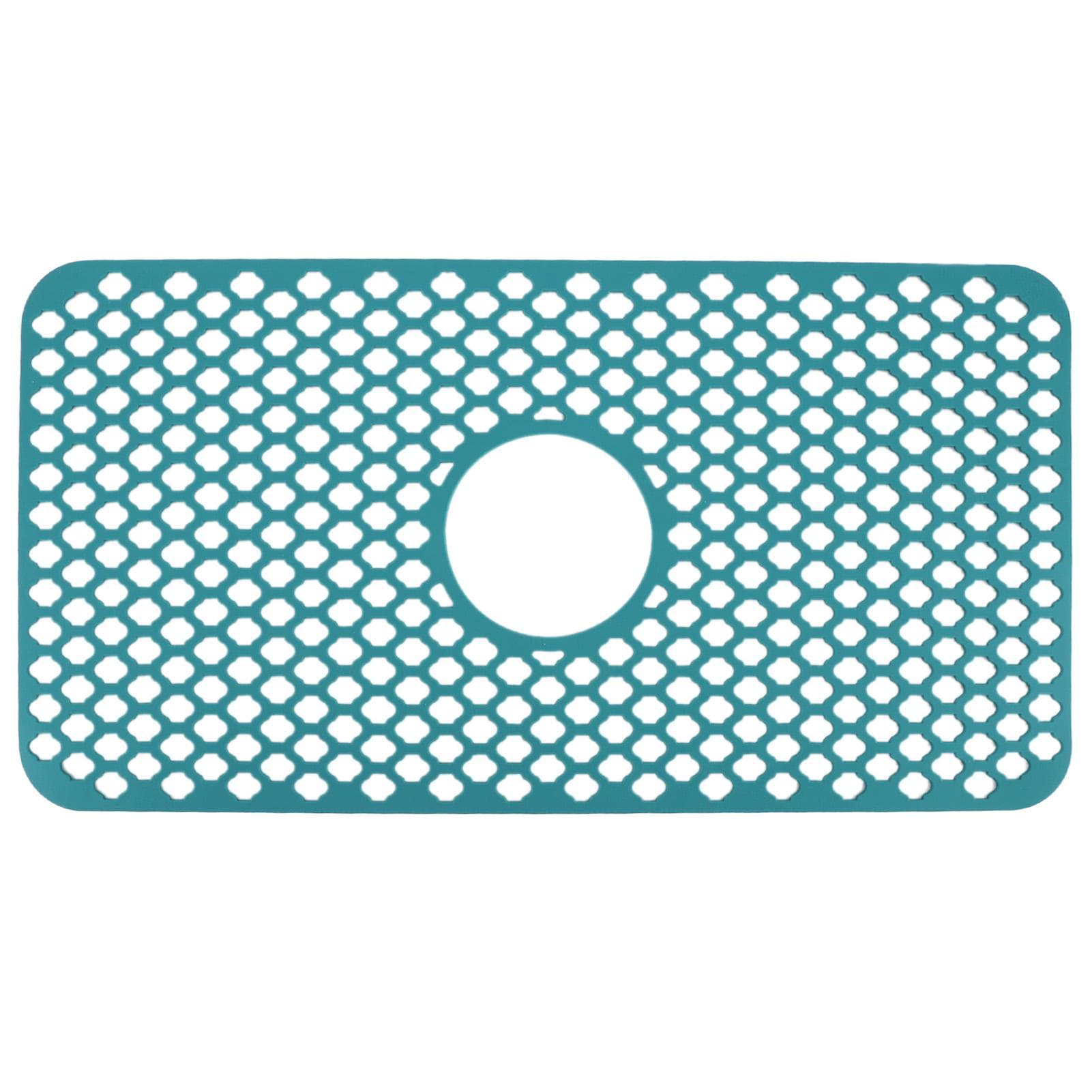 Hollow Insulated Kitchen Sink Mat Non Slip Multi Functional Large Size Silicone Sink Mat Protector Green