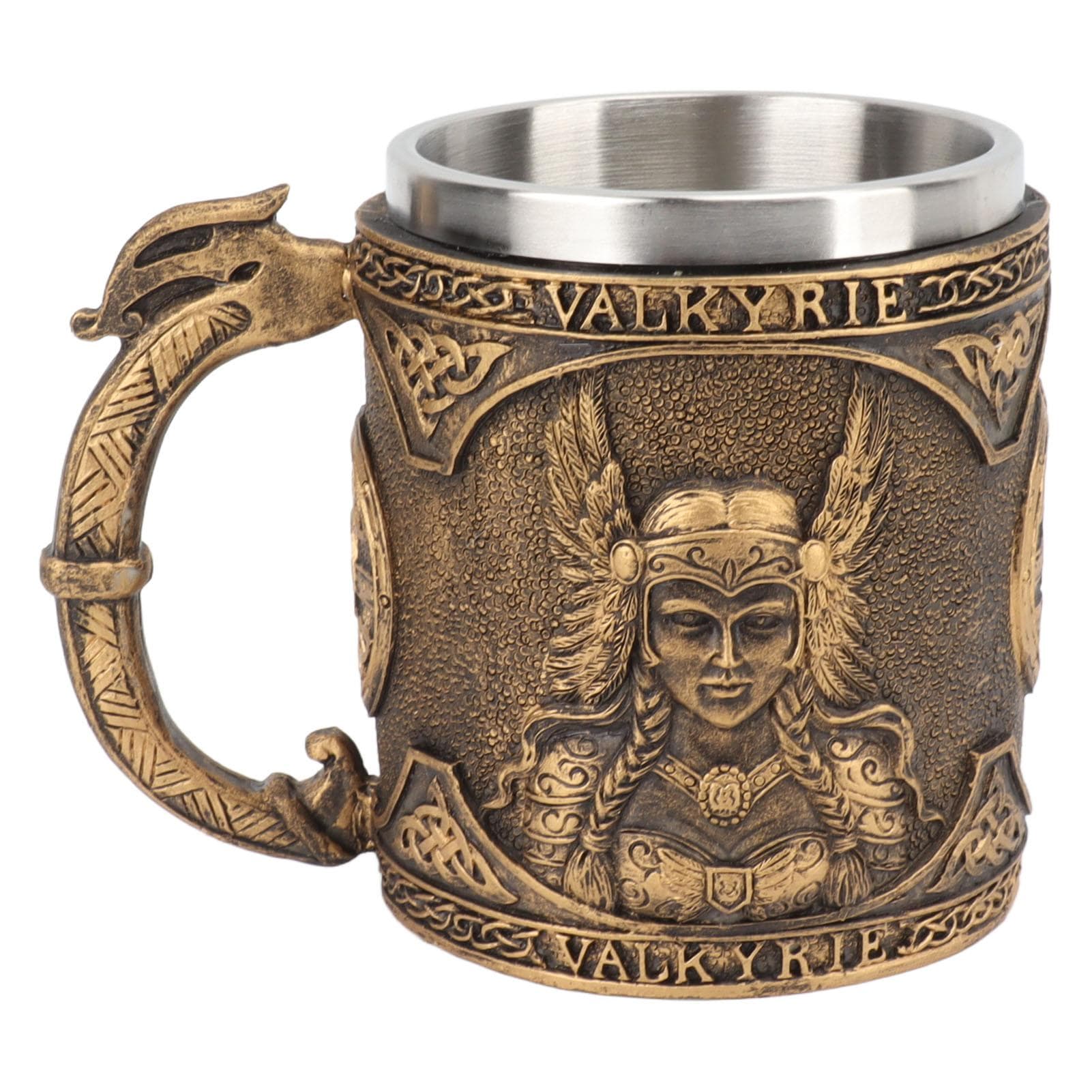 Beer Mug Stainless Steel Resin Double Layered High Temperature Resistant Pirate Pattern Beverage L(for 6.5-9kg)
