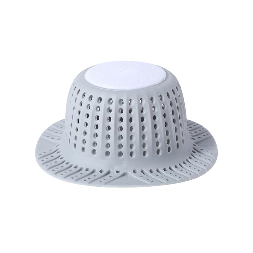 New Bathtub Drain Hair Catcher Collapsible Drain Protector for Pop-Up and Regular Drains of Shower Bathtub Tub Bathroom Sink grey