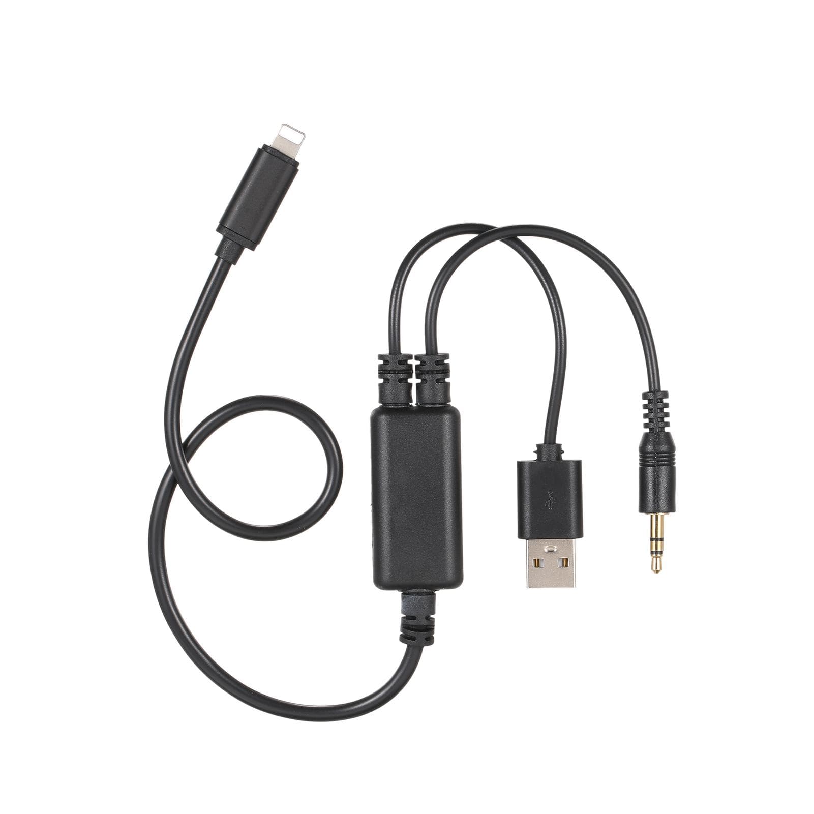 Audio USB Cable Lead AUX Adapter Replacement for BMW & Mini iPod iPhone 6 7 8 X XS XR Interface black