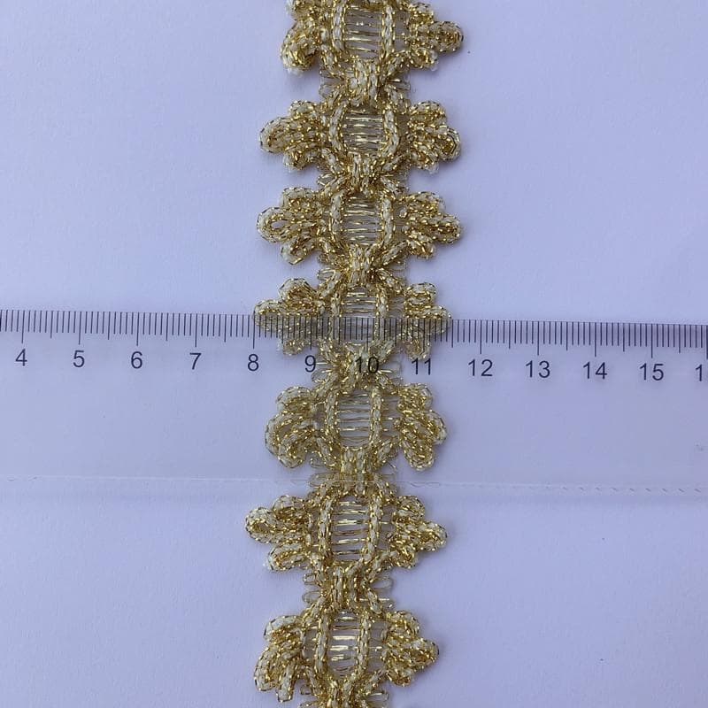 300cm/118in golden lace trims curtain clothing sewing accessory handmake DIY craft ribbons webbing dance home wedding decoration perfect gold ribbons