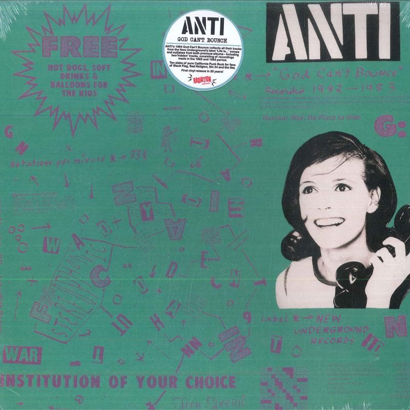 LP Record ANTI - God Can't Bounce RRS67 Radiation Reiss 2018 Italy Rock