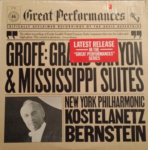 LP Record FERDE GROF NEW YORK PHILHARMONIC Grand Canyon Suite Mississippi Su MY37759 CBS 1982 US Classical Used