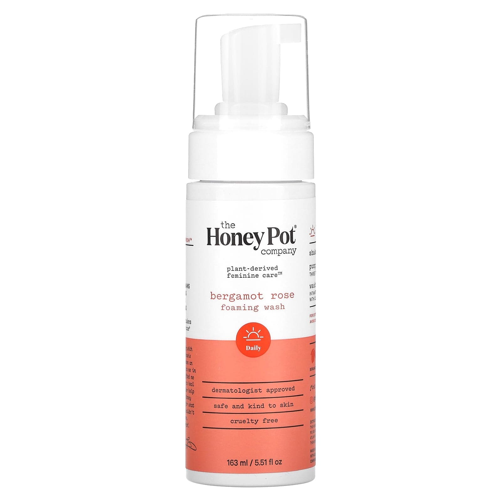 The Honey Pot Company, Foaming Wash, Bergamot Rose, 5.51 fl oz (163 ml)