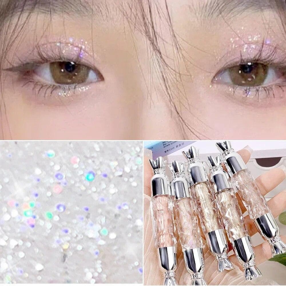 Shiny Liquid Eyeshadow Eye Liner Stick Waterproof Sequins Glitter Highlighter Eyeliner Silkworm Pen Eyes Makeup Cosmetic