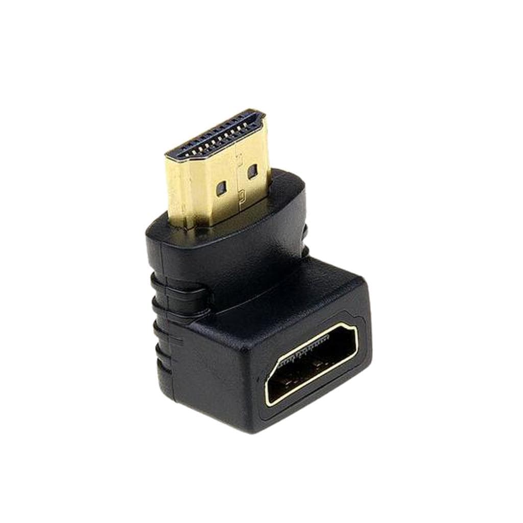 Ramidos New Connector for 1080p LCD TV Mini Elbow HDMI Male to Female Adapter One Size black