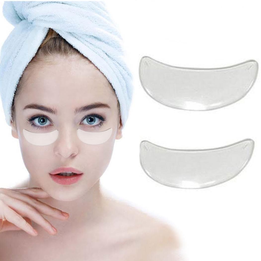 2Pcs Reusable Waterproof Silicone Anti-wrinkle Eye Pads Flattening Patches one size