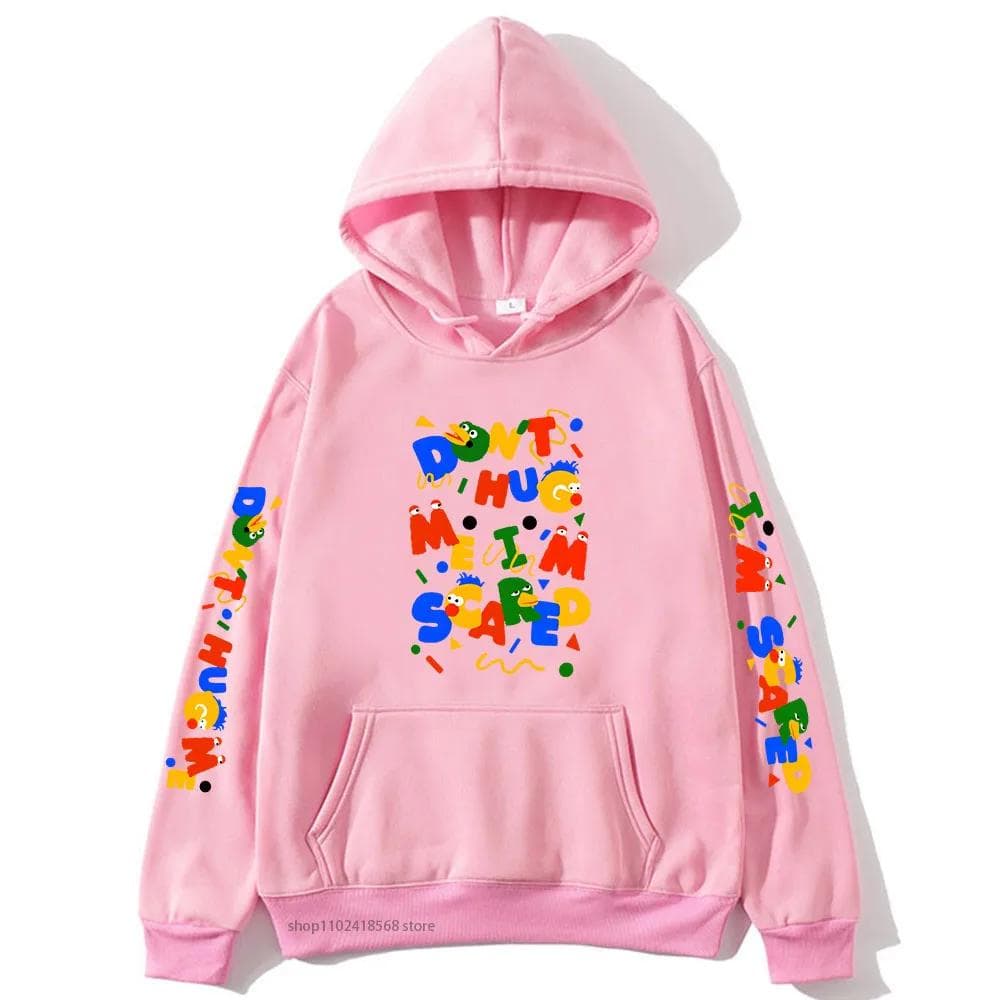 Cartoon Graphic Dont Hug Me Im Scared Hoodies Men's Sweatshirts Unisex Sudaderas for Women Clothing Harajuku Top Y2k Clothes M