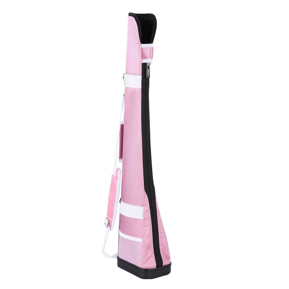 Portable Golf Club Nylon Storage Bag for Holding 3 Clubs (Pink)