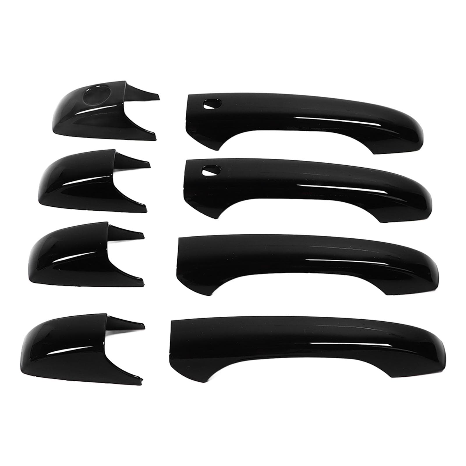 8pcs Gloss Black Door Handle Decor Cover Trim Replacement for Jeep Patriot Grand Cherokee Durango